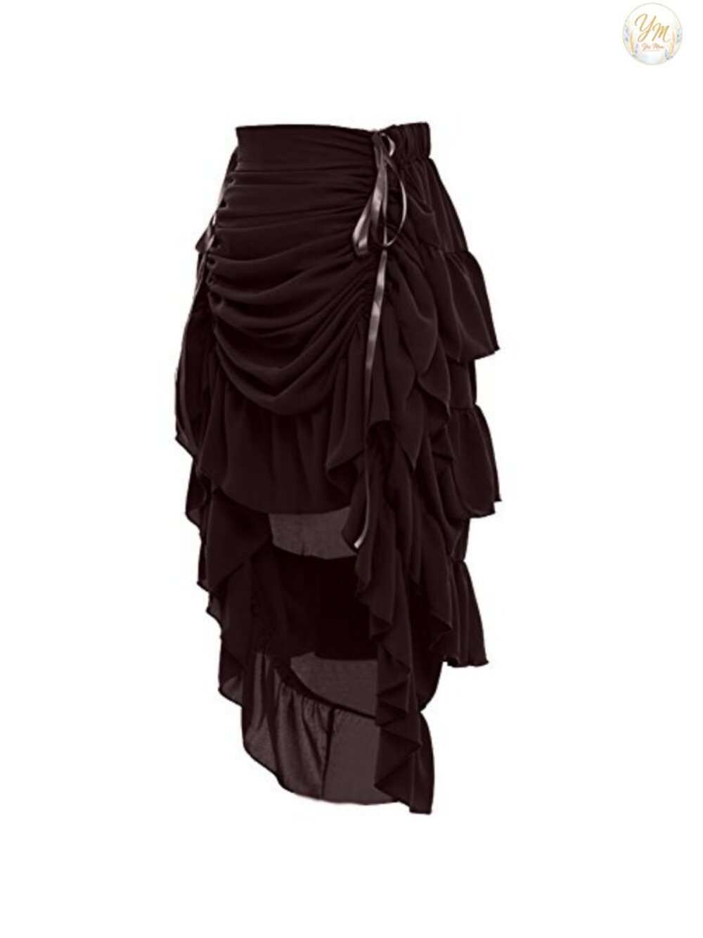 Victorian Steampunk Pirate Costume Skirt Burlesque Ruffled High Low